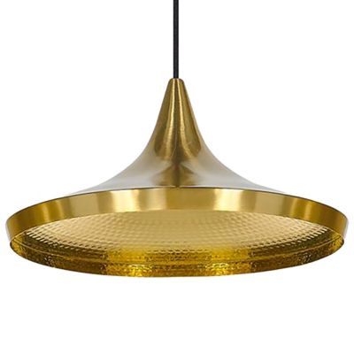 Beat Brass Light Pendant - Wide by Tom Dixon - Starlight Lighting USA and Canada